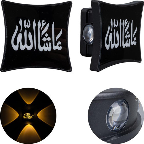 Duvar Aplik Maşallah Dekorlu Dekoratif Gece Lambası Aplik Led Aydınlatma 95x95x50 mm