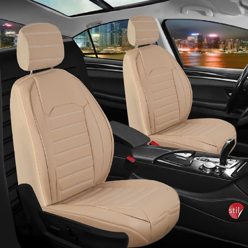 Alfa Romeo 146 Lüx Deri Oto Koltuk Kılıfı Ön Arka Takım Orijinal Serisi BEJ