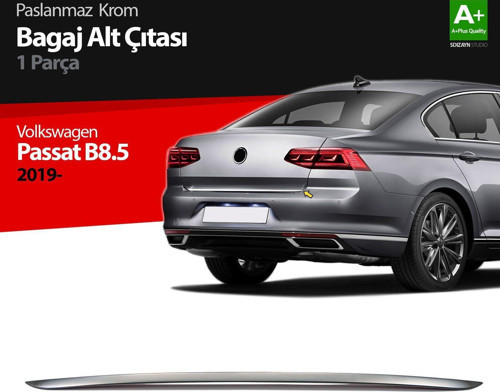 Volkswagen Passat Uyumlu B8.5 Krom Bagaj Alt Çıtası 2019 Ve Üzeri