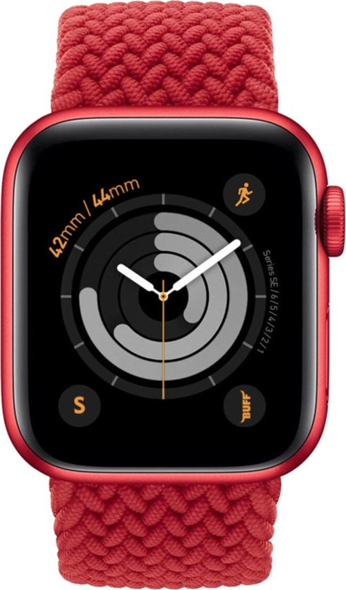 Buff Apple Watch Bands Braided 42/44 S Kırmızı