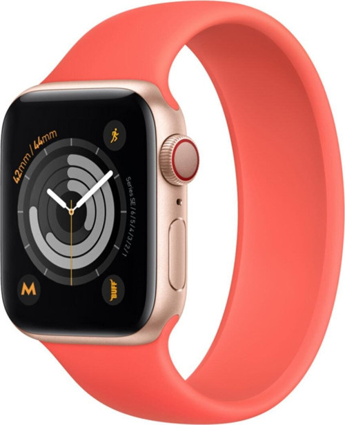 Buff Apple Watch Bands Rubber 42/44 M Pembe Uyumlu