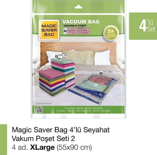 4'Lü Vakumlu Poşet Seti 2
