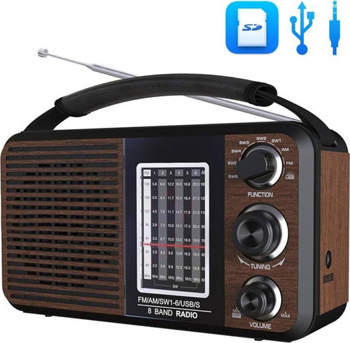 MagicVoice USR11 Portatif Analog Radyo FM-USB-SD/MMC-AUX (88-108 FM Frekans Aralığı)