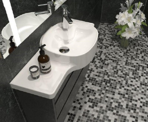 Harmony Etajerli Lavabo 100X37,5X26,4 Cm (Sağdan Hazneli) Beyaz