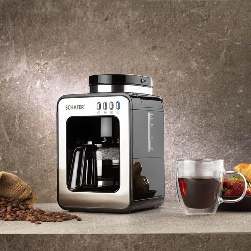 Barista Öğütücülü Filtre Kahve Makinesi - Siyah