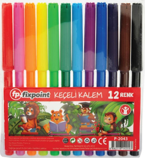 Keçeli Kalem 12 Renk ( P-2043 )