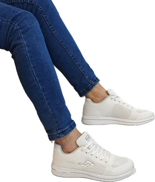 24937-24938 Beyaz Fuspetli Çok Hafif Rahat Spor Ayakkabı