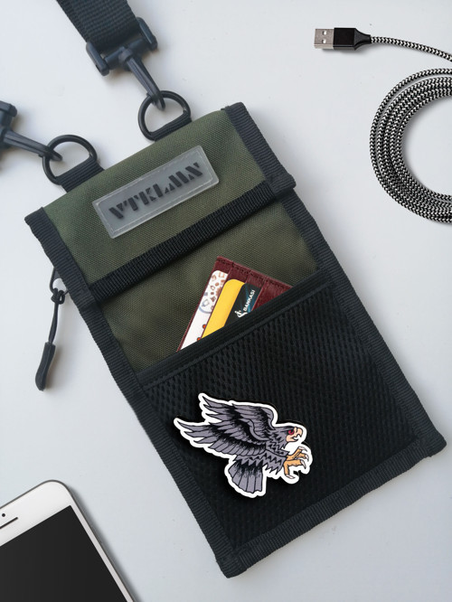 Unisex Haki Çapraz Omuz Ve Telefon Çantası