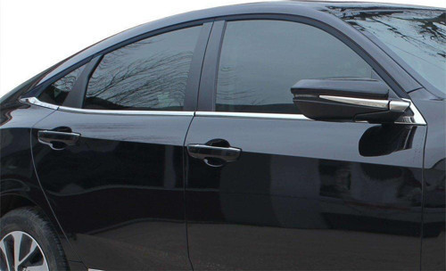 Honda Civic Uyumlu 10 Cam Çıtası 8 Parça Krom 2016 Ve Sonrası