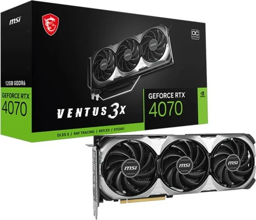GeForce RTX4070 Ventus 3X E1 12G OC 12GB GDDR6X 192Bit DX12 Gaming (Oyuncu) Ekran Kartı
