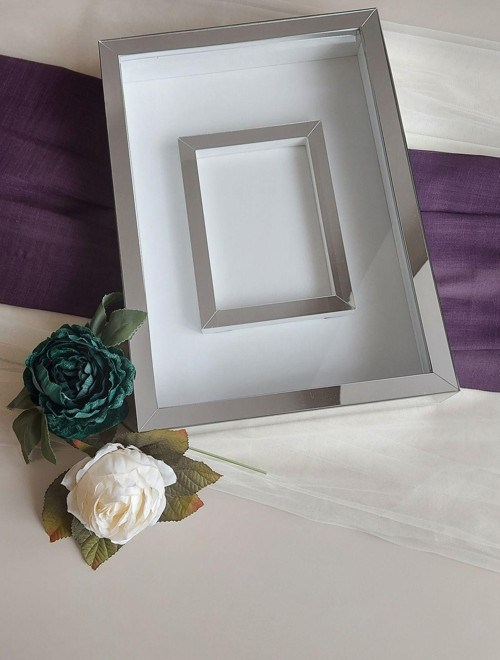 25X35 Cm Fotoğraf Bölümlü Anı Çerçevesi! Yeni Moda Gül Kutuları! Söz Nişan Çiçeği Tasarımı!