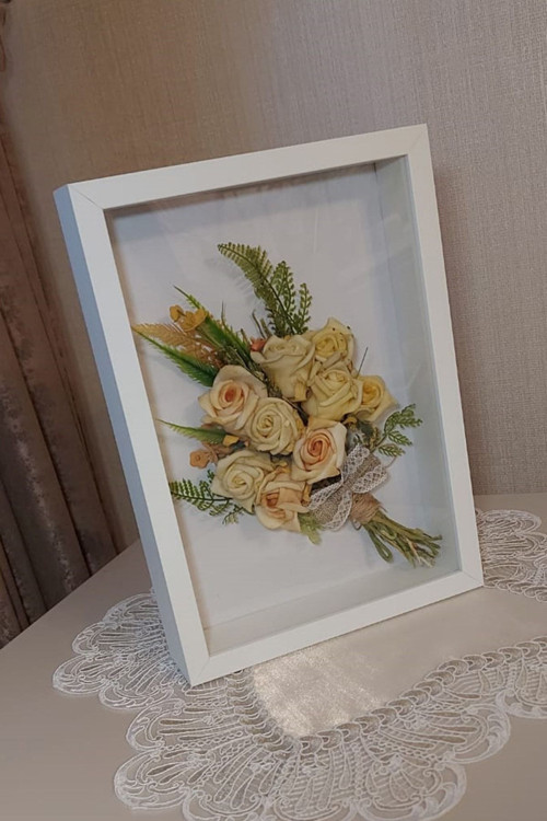 21X30 Cm Verda Hediyelik Anı Çerçevesi-Özel Gün Çiçeklerinizi Kendiniz Tasarlayın! Hediye Çerçeve