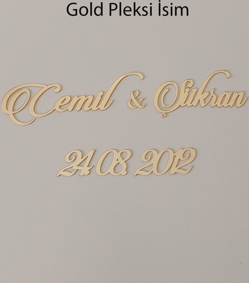 Çerçeveler Için Gold Pleksi Isimlik Ve Tarih! Parlak Pleksi Isimlik Ve Tarihlikler!
