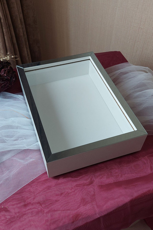Ledsiz 25X35 Cm Beyaz-Füme Derin Gül Tasarım Çerçevesi! Gül Kutusu Anı Çerçevesi! Isimsiz