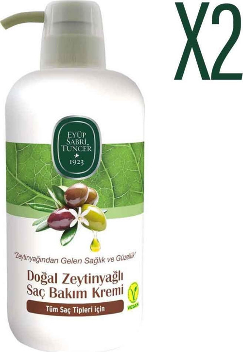Doğal Zeytinyağlı Saç Kremi 600 ML x 2
