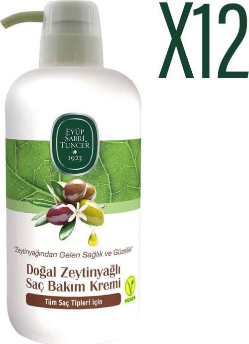 Doğal Zeytinyağlı Saç Kremi 600 ML x 12