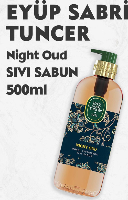 Night Oud Doğal Zeytinyağlı Sıvı Sabun 500 ml