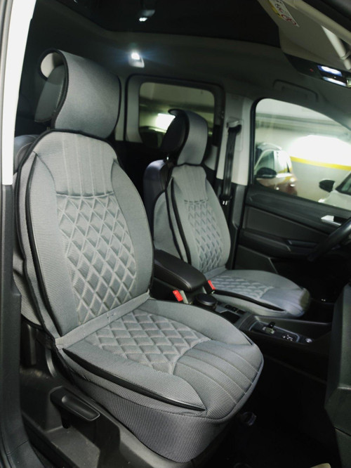 Volkswagen T-Roc Lüx Oto Koltuk Minderi Ön Arka 5'li Set ELEGANCE Serisi GRİ