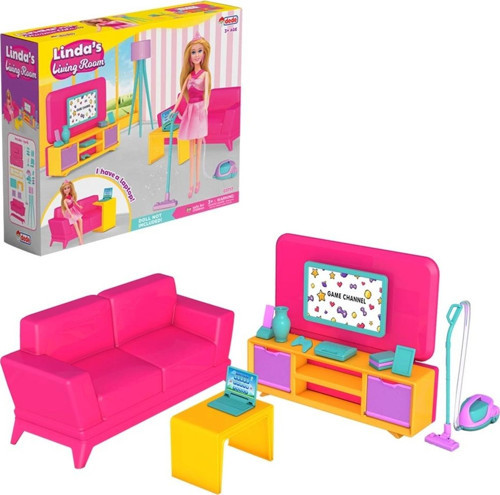 Linda'nın Oturma Odası - Oturma Odası Oyuncak - Oturma Odası Seti - Barbie Oturma Odası