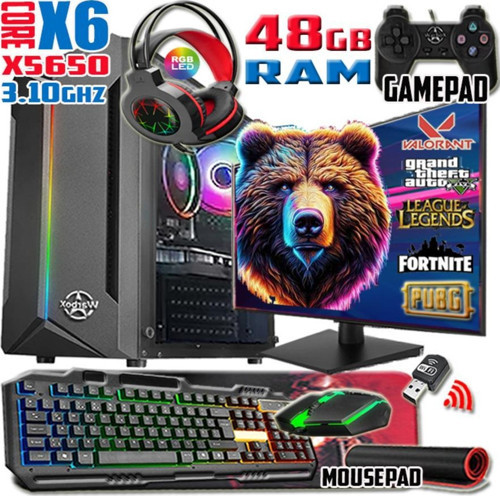 Bigbear Xeon X5650 48gb Ram 256gb Ssd 250gb Hdd R7 240-4gb E.kartı 19" Monitör Gaming Bilgisayar