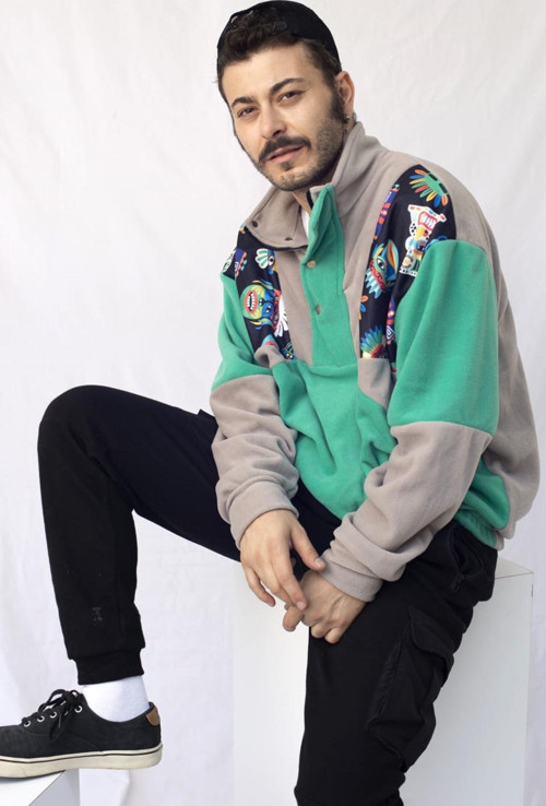 Kadın Erkek Yarım Fermuarlı Polar Sweatshirt L Beden