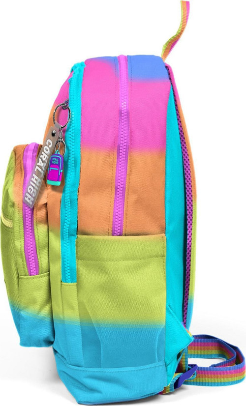 Coral High Kids Renkli Çizgili Dört Bölmeli Okul Sırt Çantası 23770 7