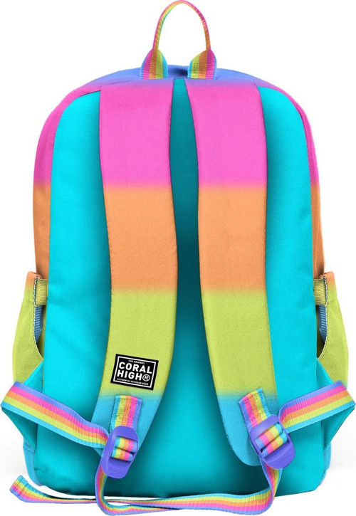 Coral High Kids Renkli Çizgili Dört Bölmeli Okul Sırt Çantası 23770 2