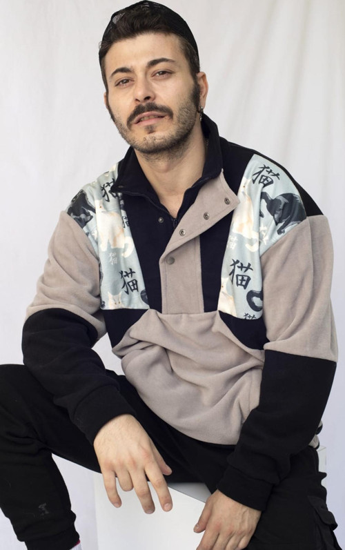 Kadın Erkek Yarım Fermuarlı Polar Sweatshirt M Beden
