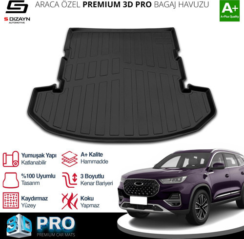 Chery Tiggo 8 Pro 3D Pro Bagaj Havuzu 2022 Üzeri A+ Kalite