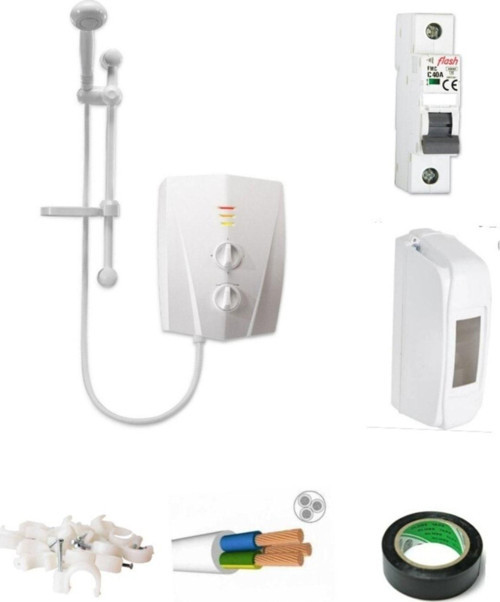 Banyo Tipi Elektrikli Şofben V1200 3mt Kablolu Tam Takım Set ( Montaj Hariç )