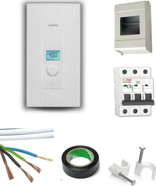 Blue S 380 volt 3 faz dijital Ani Su Isıtıcı 21 kw - Merkezi Sistem 8mt KABLOLU TAM TAKIM SET