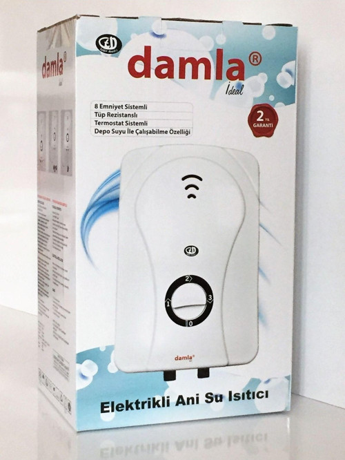 Ideal Elektrikli Şofben - 8 Emniyetli - 7500w - Banyo Şofbeni - Ani Su Isıtıcı Şohben