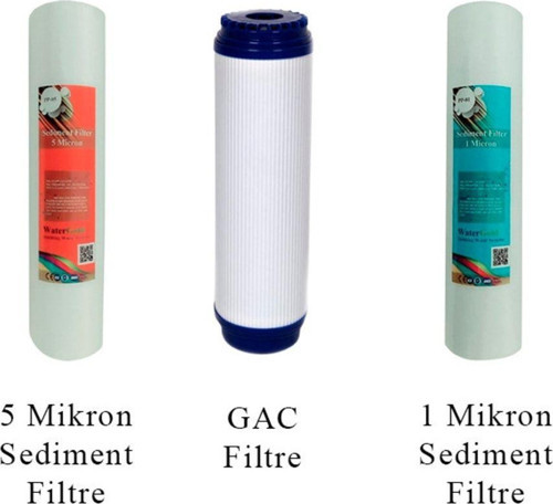 Açık Kasa Üçlü (3'Lü) Ekonomik Filtre Seti (Sediment 5 Mic-Gac-Sediment 1 Mic)