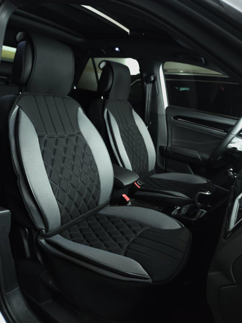 Opel Antara Lüx Oto Koltuk Minderi Ön Arka 5'li Set ELEGANCE Serisi SİYAH GRİ