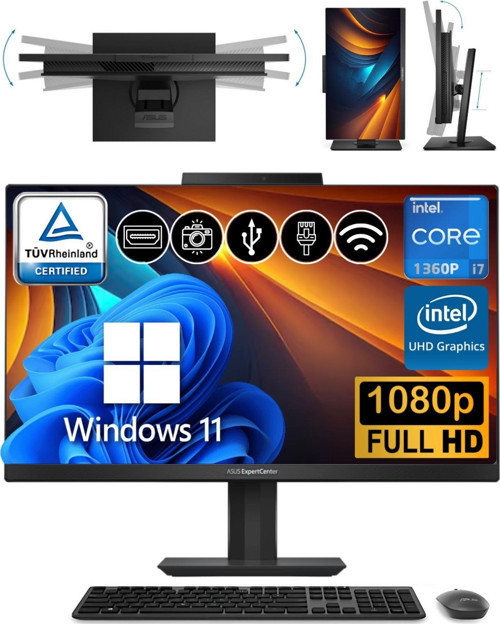 ExpertCenter E5 i7-1360P 16GB 256 GB M.2 SSD W11Pro E5402WVAK-BA0360 ATL24 23.8" Pivot All In One PC