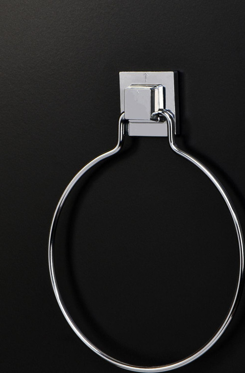 Yuvarlak Havluluk Krom Metal Havluluk Paslanmaz Banyo Havluluk Mutfak Havluluk Düşmeyen Yapıştırma