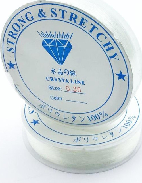 Şeffaf Misina 0.35 mm Esnek Silikon El İşi Takı Aksesuar Misinası - 1 Adet