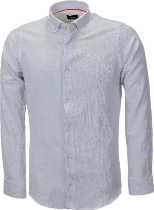 Erkek Silim Fit Spor Gofre Uzun Kol Gömlek BGL-ST03898
