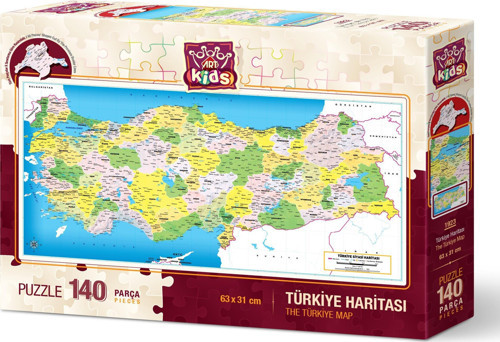 Art Çocuk Türkiye Siyasi Haritası 140 Parça Puzzle