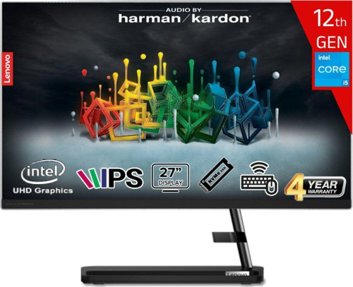 Ideacentre Aıo 3 27IAP7 Intel Core I5-12450H 16GB 512GB SSD Intel UHD Graphics Freedos 27 IPS Fhd F0GJ011VTR-16512 Kablosuz Klavye+Mouse Siyah All In One Bilgisayar