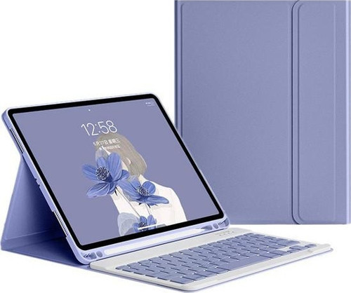 Apple iPad 7. Nesil 10.2 İnç Kılıf Yatay Standlı Bluetooth Klavyeli Deri Kapaklı Kılıf
