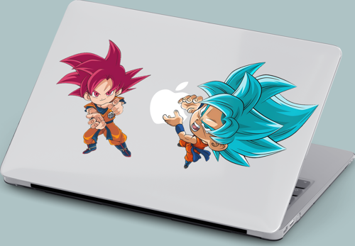 Macbook Air (M2) Kılıf 13.6 inç A2681 Mirmac14 Şeffaf PVC Koruyucu Kapak Goku Anime