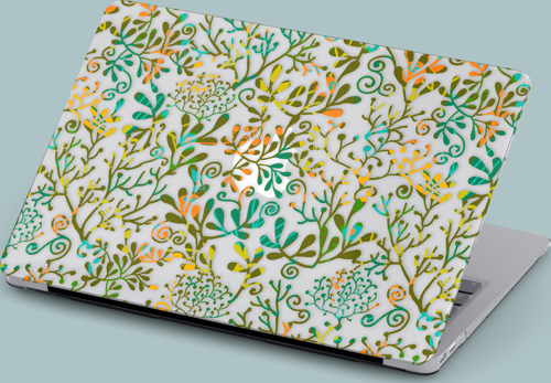 Macbook Pro Kılıf 15.4 inç A1707-A1990 Mirmac19 Şeffaf Koruma Kapağı Patchwork