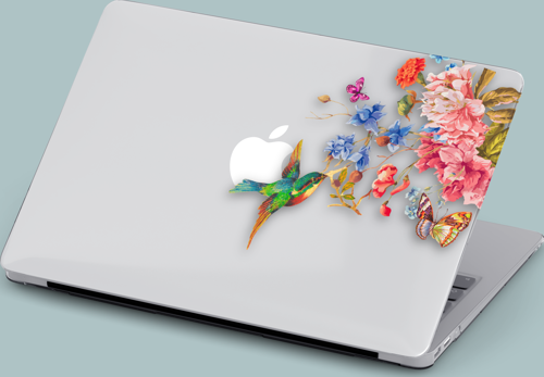 Macbook Pro Kılıf 15.4 inç A1707-A1990 Mirmac15 Şeffaf 360 Koruma Cennet Kuşu