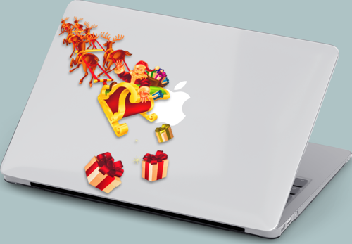 Macbook Air (M2) Kılıf 13.6 inç A2681 Mirmac29 Şeffaf Koruma Kapağı Yılbaşı Noel