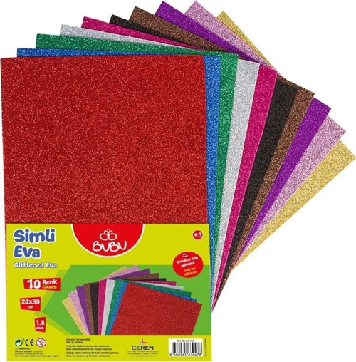 20x30 Simli Eva 1.8 mm 10 Renk BUBU-EV0037