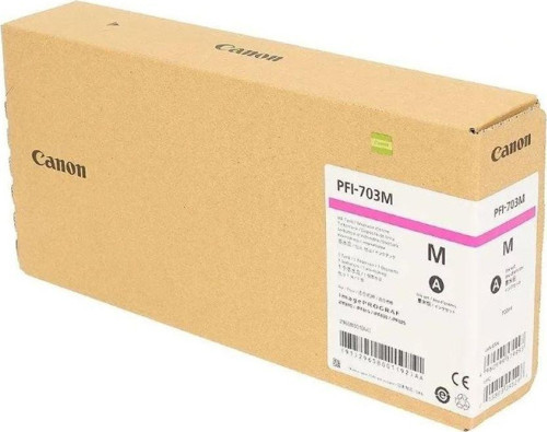 Feyza Bilişim® Canon PFI-703 M (Magenta) Kırmızı Plotter Orijinal Mürekkep Kartuş 700 ml. (2965B001)