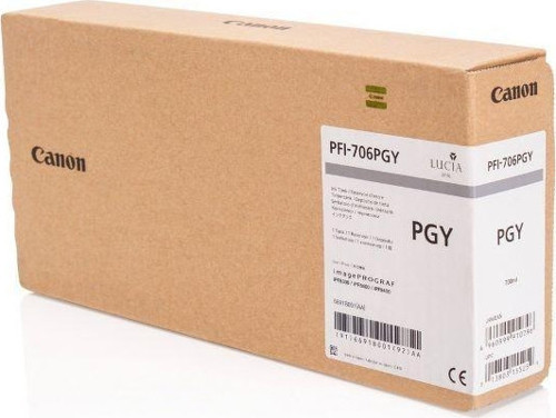 Feyza Bilişim® Canon PFI-706 PGY (Photo Gray) Fotoğraf Gri Plotter Orijinal Mürekkep Kartuş 700 ml. (6691B001)