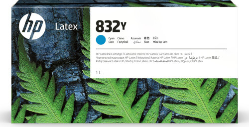 Feyza Bilişim®HP 832Y 1 litrelik Cyan Latex Orijinal Mürekkep Kartuşu (4UV06A)
