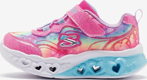 Flutter Heart Lights - Groovy Swirl Küçük Kız Çocuk Pembe Işıklı Spor Ayakkabı 303253n Hplv